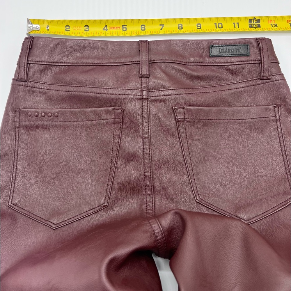 New Blank NYC Revolve Faux Vegan Leather Oxblood Red Skinny Pants Women’s 25 - Picture 13 of 15